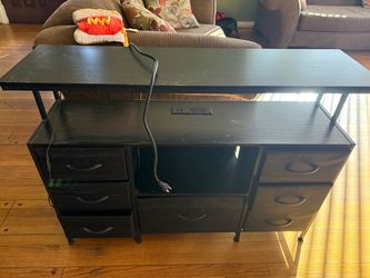 Black tv stand with drawers