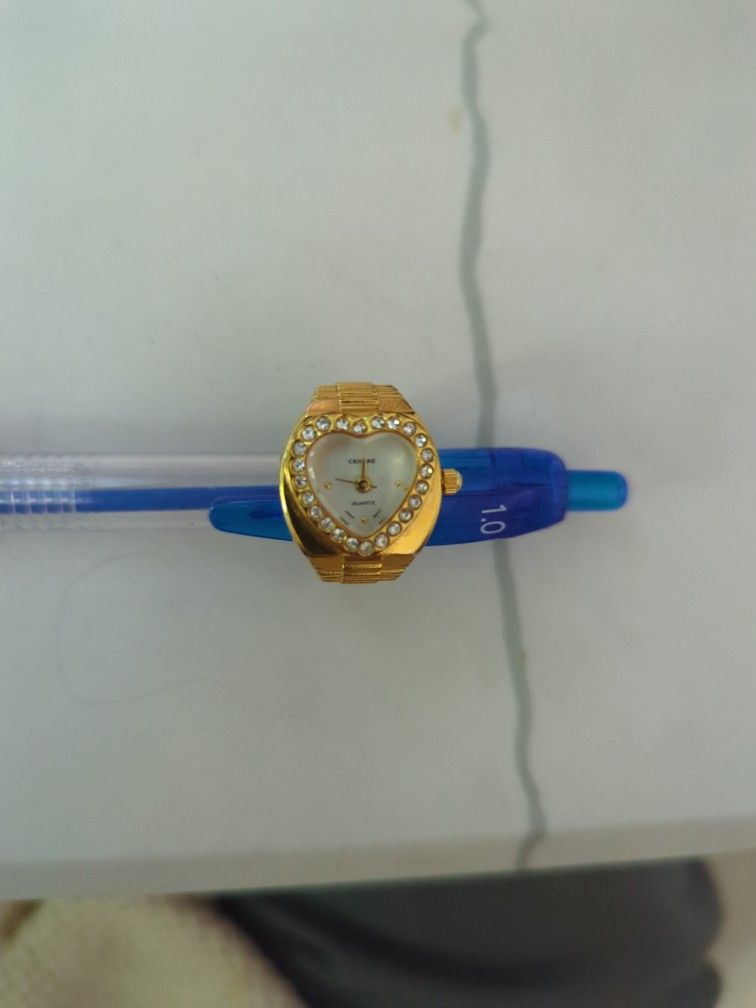 Vintage Cenere Quartz Watch Ring