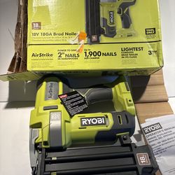 RYOBI 18V ONE+ Cordless AirStrike 18-Gauge Brad Nailer