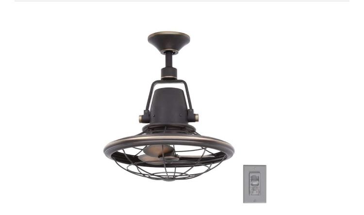 Home Decorators Collection Bentley II 18 in. Indoor/Outdoor Tarnished Bronze Oscillating Ceiling Fan with Wall Control