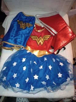 Wonder Woman Girls Halloween Costume Set