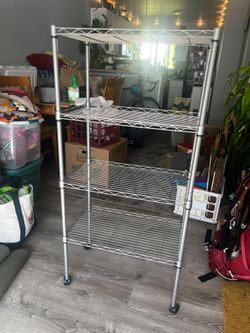 Pick Up TODAY! 4-Tier Heavy Duty Metal Wire Shelving Unit with Wheels