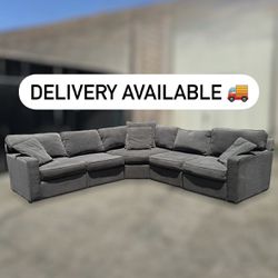 Grey/Gray Macy’s Radley 5 Piece Sectional Couch Sofa - 🚚 DELIVERY AVAILABLE 