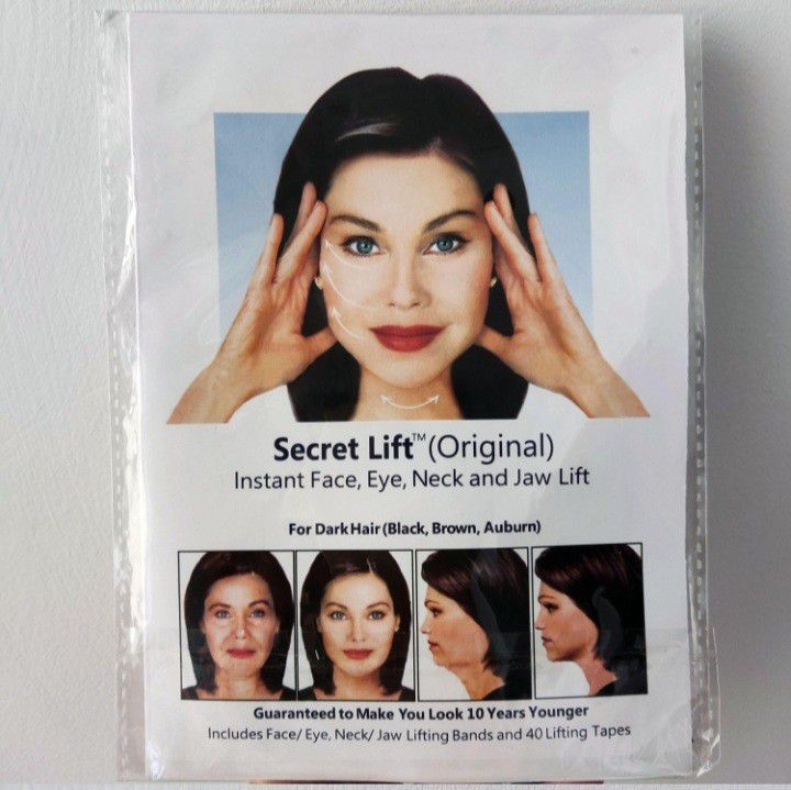 40 PCS Instant Face,  Neck  And Eye Lift ( Dark Hair) Facelift Tapes And Bands 