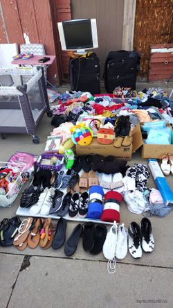 Yard sale today in Greeley 4th St &11th Ave clothes only a dollar