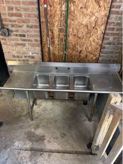 High quality compartment sink - Drainboards - 3 sinks
