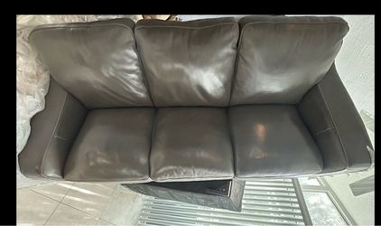 Leather grey seating sofa & Loveseat