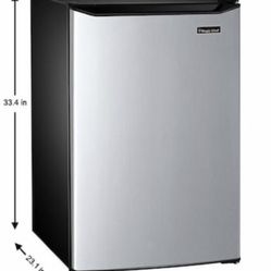 Magic Chef Steel Mini Fridge ~ High Quality Lightly Used Excellent Condition 