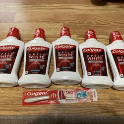 5 Colgate Mouthwash With Toothbrush 