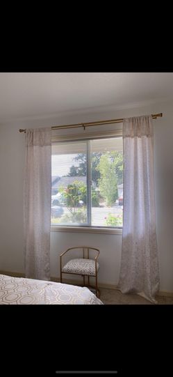 Velvet gold/white curtains