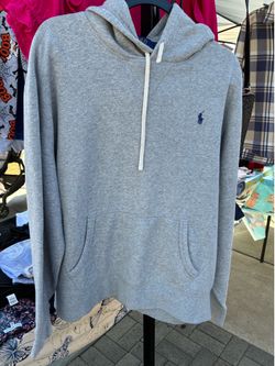 POLO HOODIE SIZE XL   (ON THE SLIMMER  SIDE)