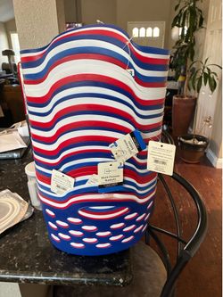 New red/white/blue 6.1qt mainstays multi purpose basket/tote