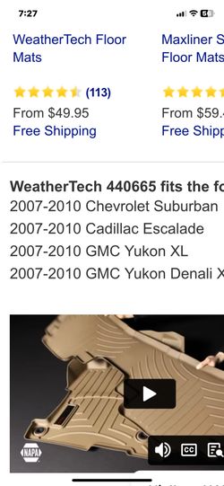 Weather Tech an Escalade a suburban GMC Yukon 2000