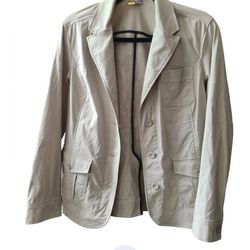 Eddie Bauer 3 Button Blazer Jacket Tea Green Size 10