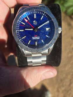 San martin auto gmt lapis lazuli stone dial
