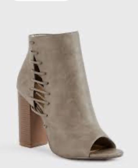 SODA GRAY BOOTS PEEP TOE HIGH HEEL