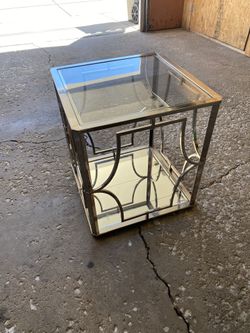 Glass end table