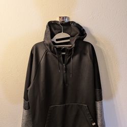DSG Men's Pullover Hoodie Size XL, Black/Grey, 1/4 Zip