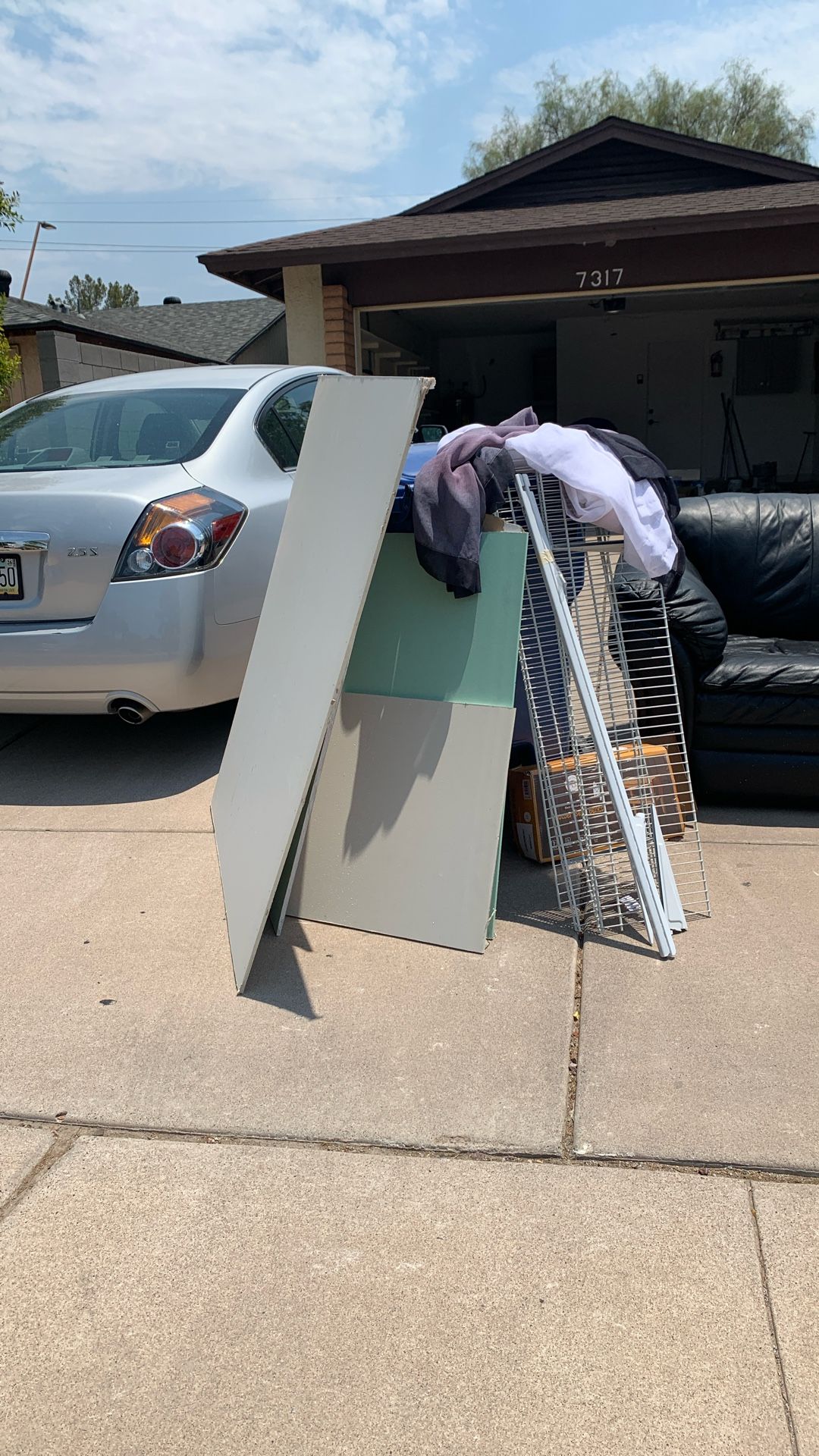 Free Sheetrock And Wire Shelving. FCFS