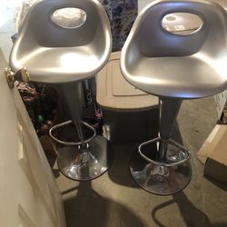 Silver bar stools