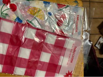 Plastic tablecloths