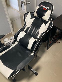 S-Racer Gaming Chair Black and White