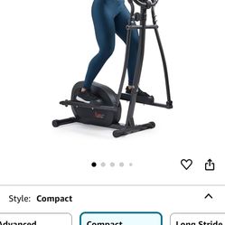 Sunny Health & Fitness 2-in-1 Smart Upright Elliptical Full-Body Exerciser w/Pulse Sensors, Home Cross-Training Cardio Workout Machine, 