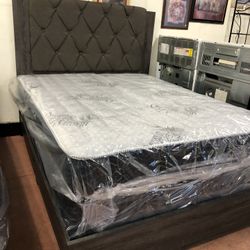 New Queen Size Bed With New Mattress And Boxspring Included