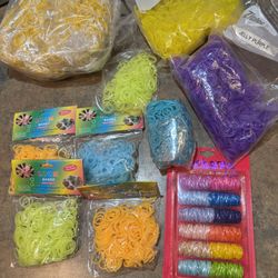 A bunch of Loom Bandz