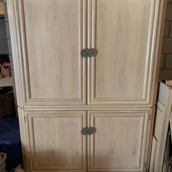 Hickory white Armoire & Nightstand set