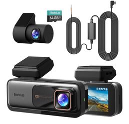 BOTSLAB 4k Dash Cam Front and Rear, 24/7 Parking Monitor with Hardwired Kit, 170° Ultra Wide Dashcam, ADAS, IMX415 Sensor, Night Vision, WDR, Loop Rec