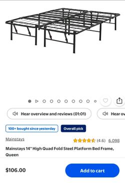 Queen metal platform  bed frame