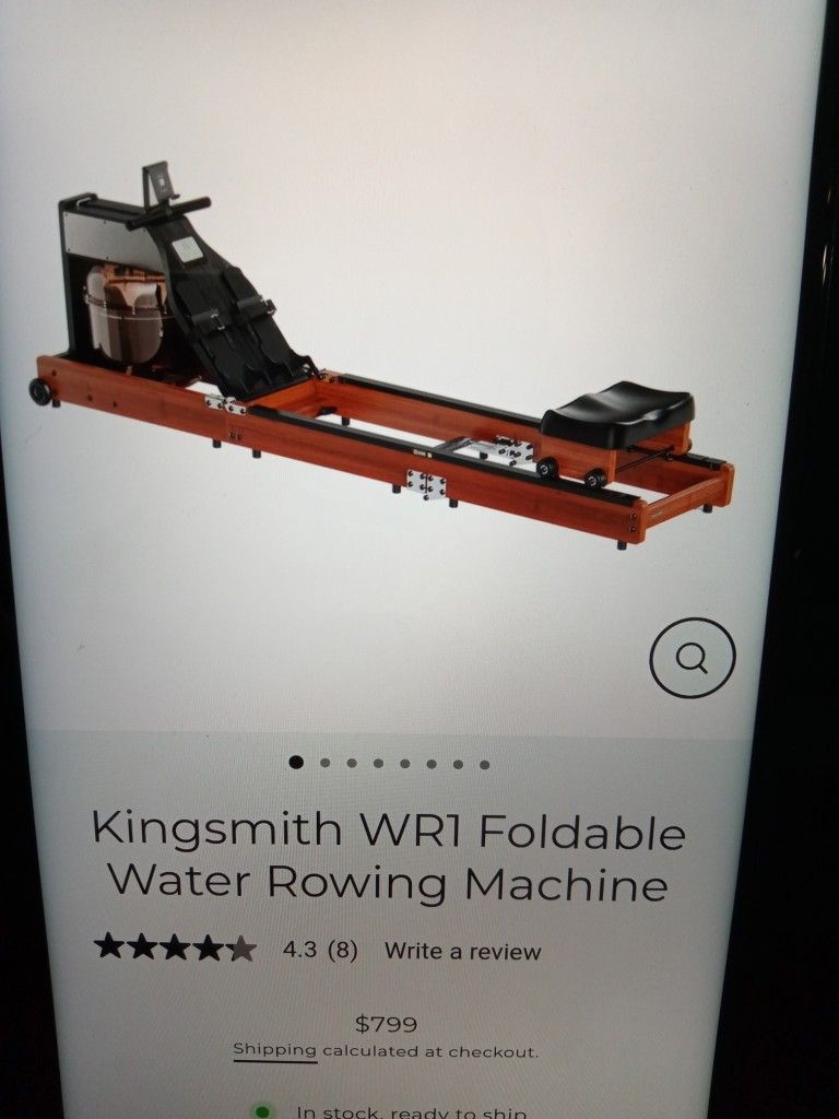 Kingsmith Foldable Rowing Machine NEW IN BOX, Moving Must Sell, Paid $600; Asking $200 OR BEST OFFER, See Pictures And Description 