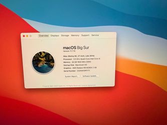 27 inch 2014 iMac.  32 gb ram, wrless KyBd and trackpad.