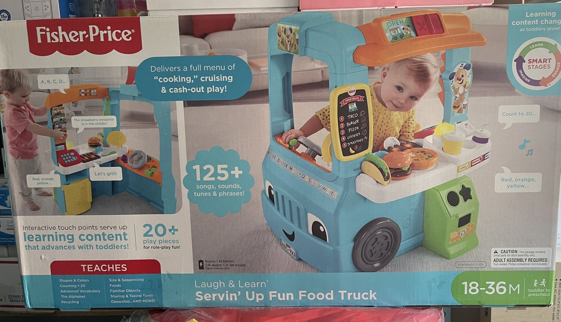 New Fisher Price Laugh Learn Servin' Up Fun Food Truck