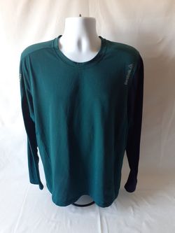 Reebok men's green athletic long sleeve top