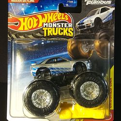 Hot Wheels Monster Trucks Fast & Furious Nissan Skyline