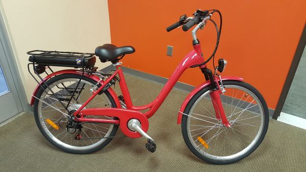 pink electric bike for adults