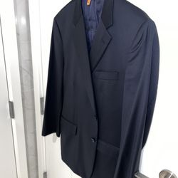 Brooks Brothers Estrato Mens Blazer Suit Jacket 44R 100% WOOL