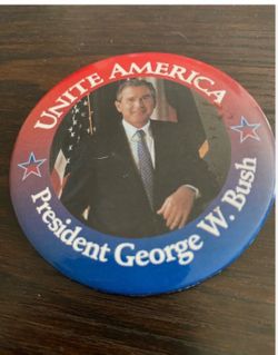 Unite American George Bush campaign pin 90’s good condition