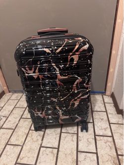 Ifly pink and black marble 20” carry on suitcase