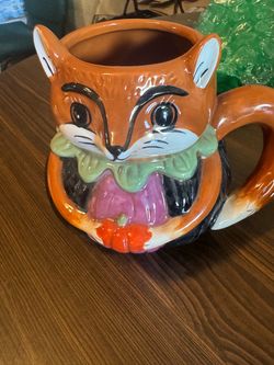 Johanna Parker Ceramic Fox Novelty Coffee Mug