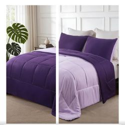Exclusivo Mezcla Lightweight Reversible Queen Size Comforter Set, Down Alternative Comforter with 1 Pillow Sham, Queen Size Bedding Set for All Season