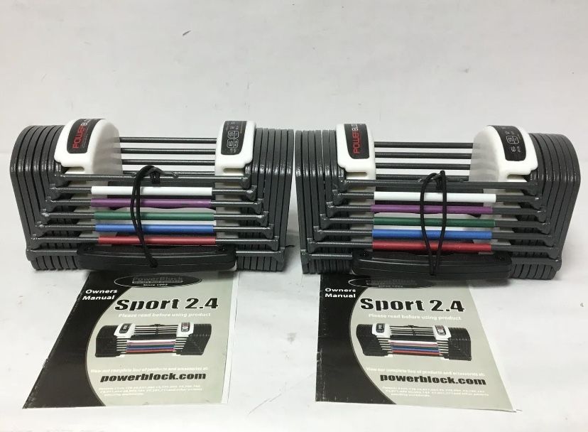 PowerBlock Sport 24 Adjustable Dumbbell, 24 lbs (Pack of 2)