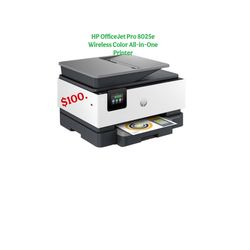 HP OfficeJet Pro 8025e Wireless Color Printer 