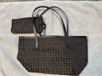Authentic Fendi Zucchino Hand Bag with COA