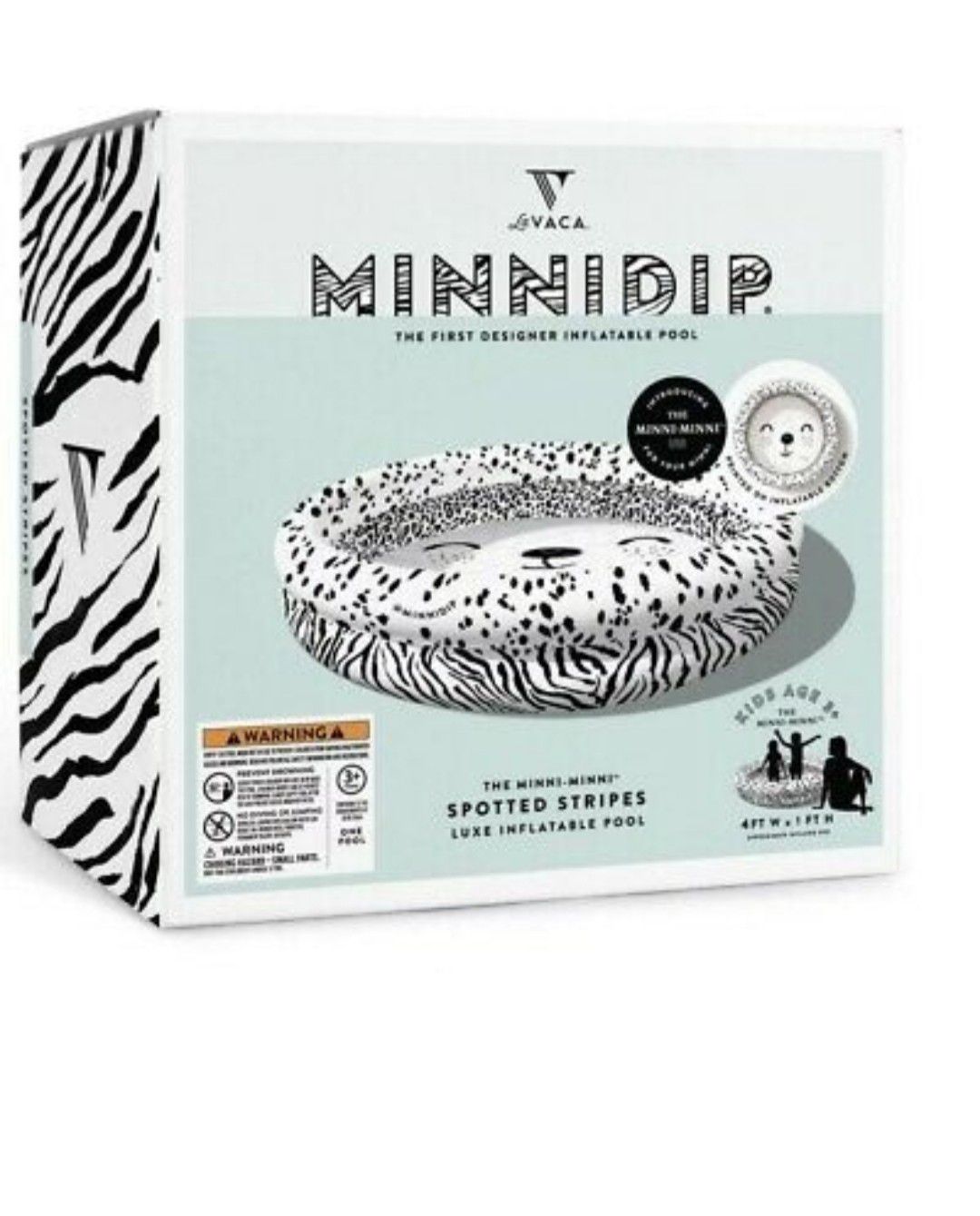Minnidip Spotted striped luxe designer inflatable pool