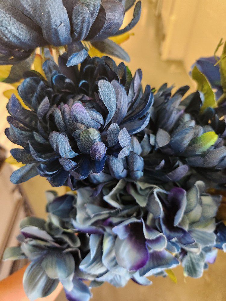 Blue Silk Floral