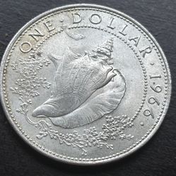 One Dollar 1966 Coin Of Bahama Island 