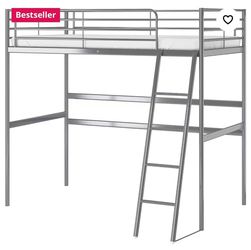Ikea twin-sized loft bed, Svarta, silver